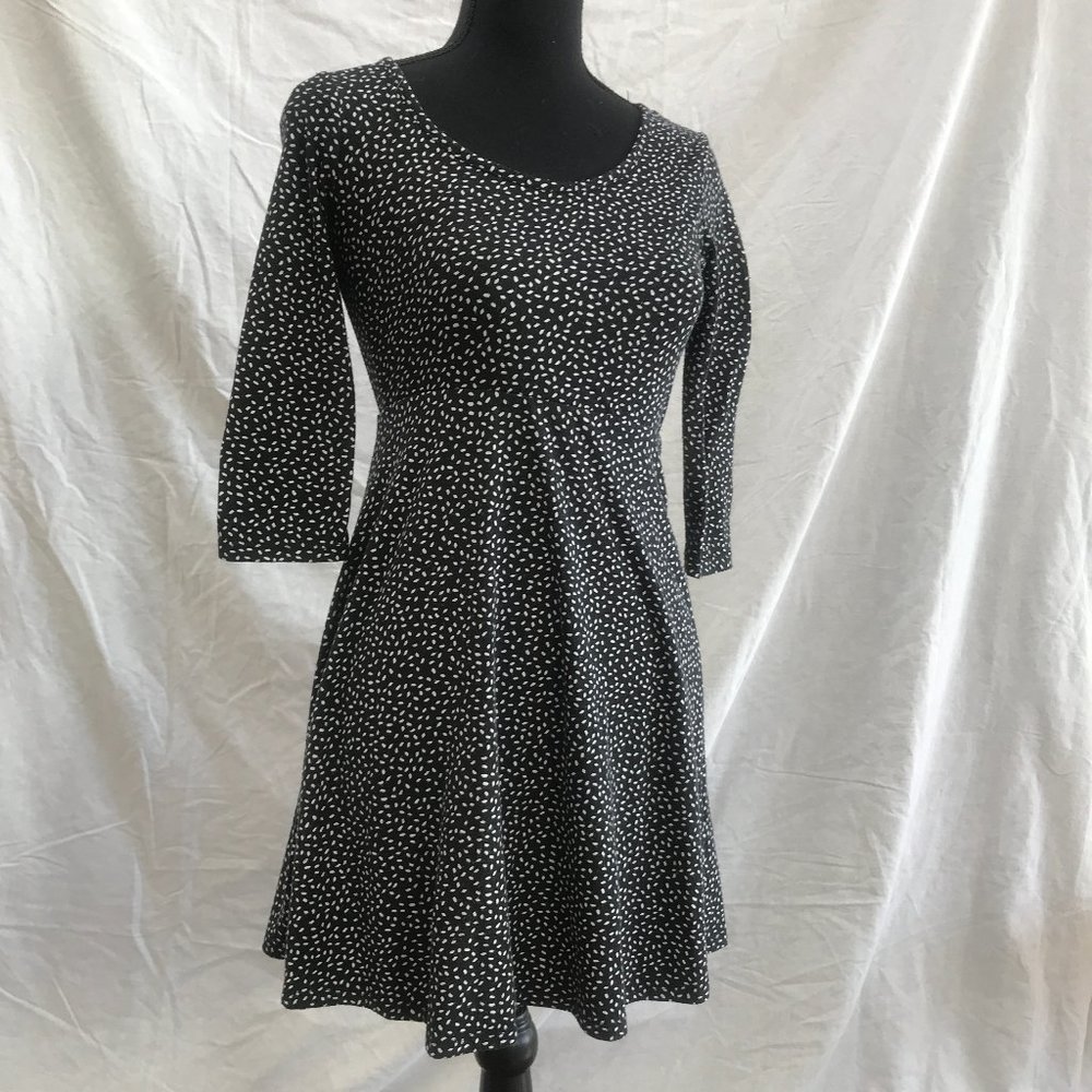XS Xhilaration Black w White Dots Jersey Dress